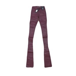 Si Tu Veux Gordon Jean’s Burgundy Wax Superstack  Size 36